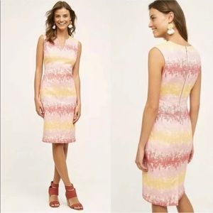 Anthropologie Pink Strata Shift Dress